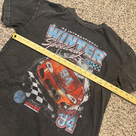 Abercrombie & Fitch Winter Speedway Graphic T-Shirt L Black Short Sleeve - Picture 5 of 5